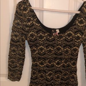 Black and gold dress